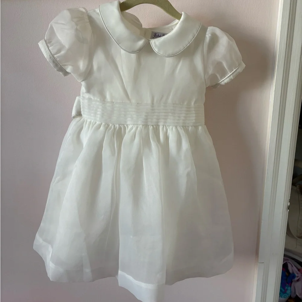 White Peter Pan Collar Girls Dress